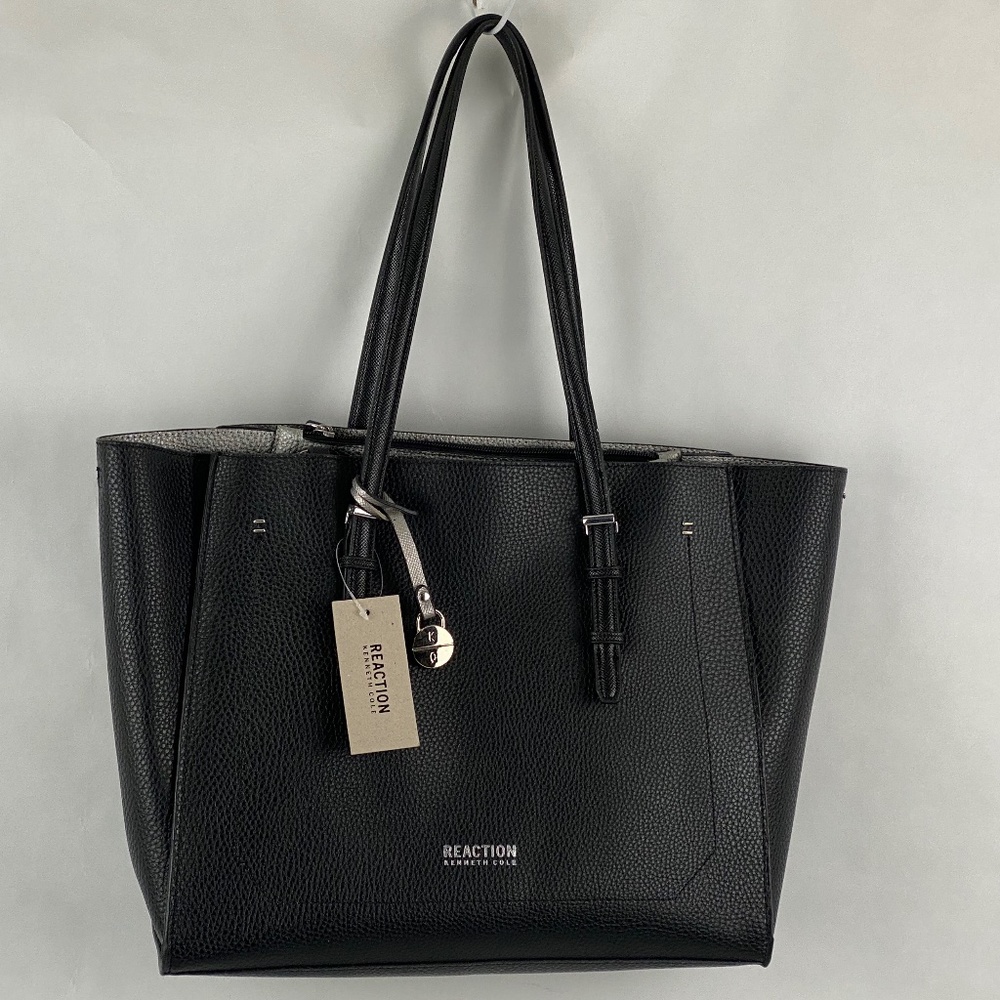 NEW Kenneth Cole Reaction CROSBY TOTE Black Large Purse Hand Bag Brief Case KC